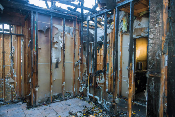 Professional Fire Damage Restoration technician working in Oreland, PA